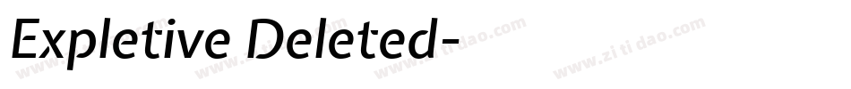 Expletive Deleted字体转换